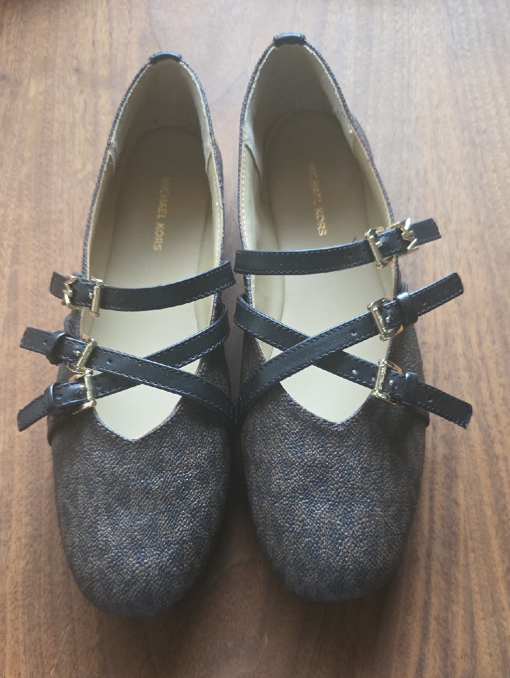 Michaep Kors Indy Flex Signature Logo Ballet Flat, Sz 7.5